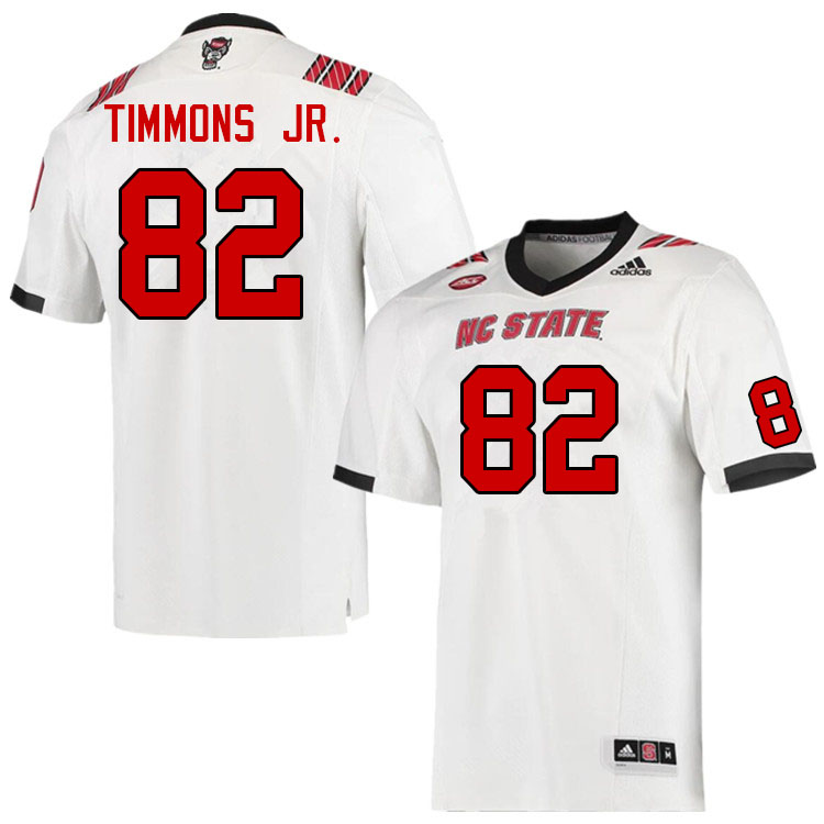 Men #82 Terrell Timmons Jr. NC State Wolfpack College Football Jerseys Sale-White - Click Image to Close